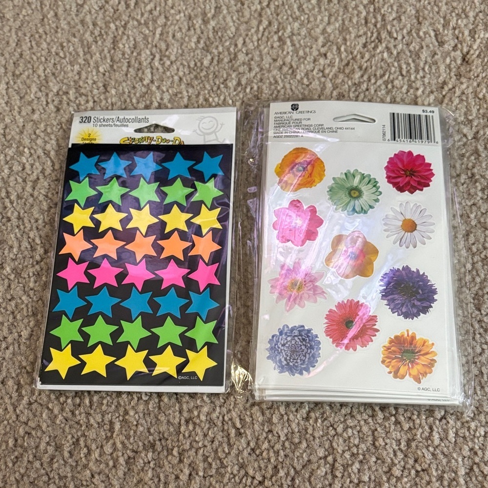 Star and Floral Sticker Pack - Multicolor